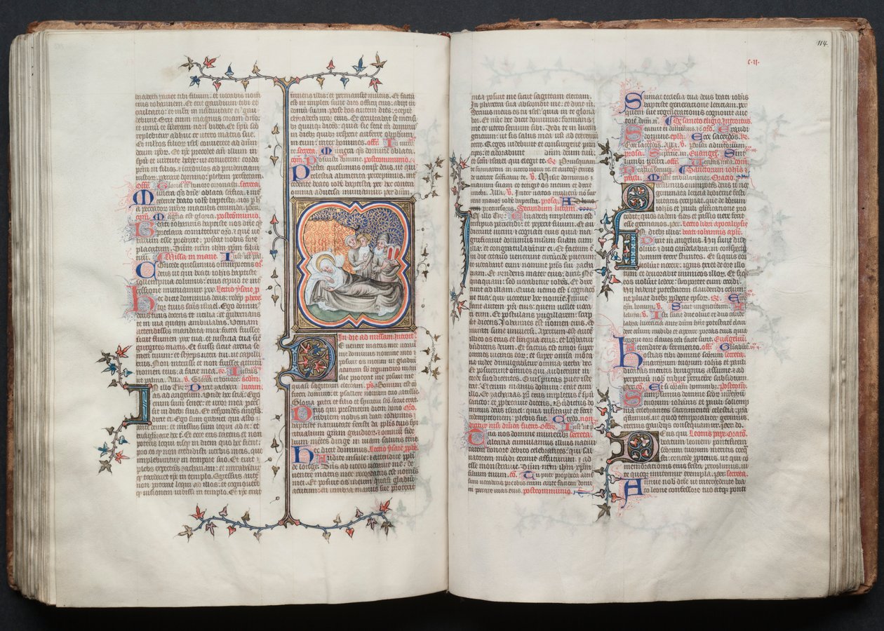 Il Messale di Gotha: Fol. 114r, Testo da Master of the Boqueteaux