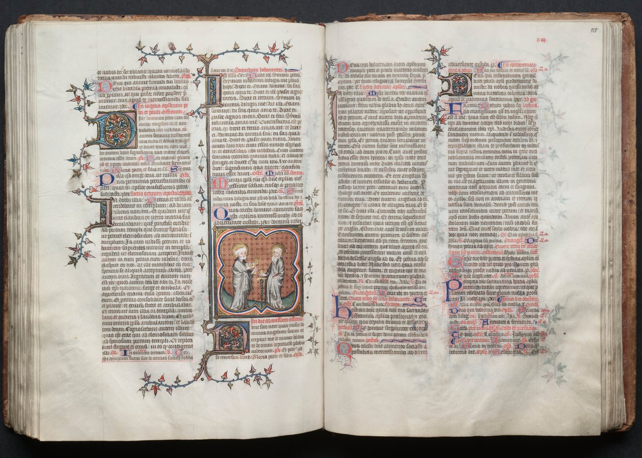 Il Messale di Gotha: Fol. 114v, San Pietro e Paolo, c. 1375 da Master of the Boqueteaux
