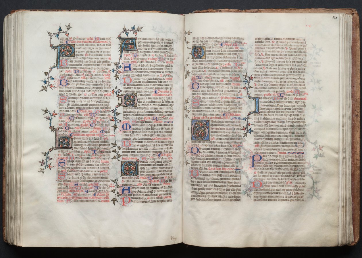 Il Messale di Gotha: Fol. 121r, Testo, ca. 1375 da Master of the Boqueteaux