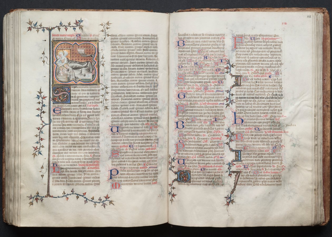 Il Messale di Gotha: Fol. 123r, Testo da Master of the Boqueteaux