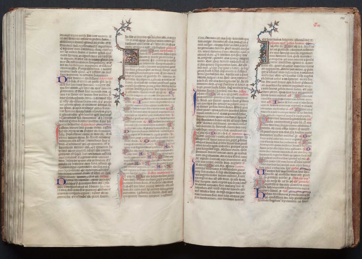Il Messale di Gotha: Fol. 134v, Testo, c. 1375 da Master of the Boqueteaux