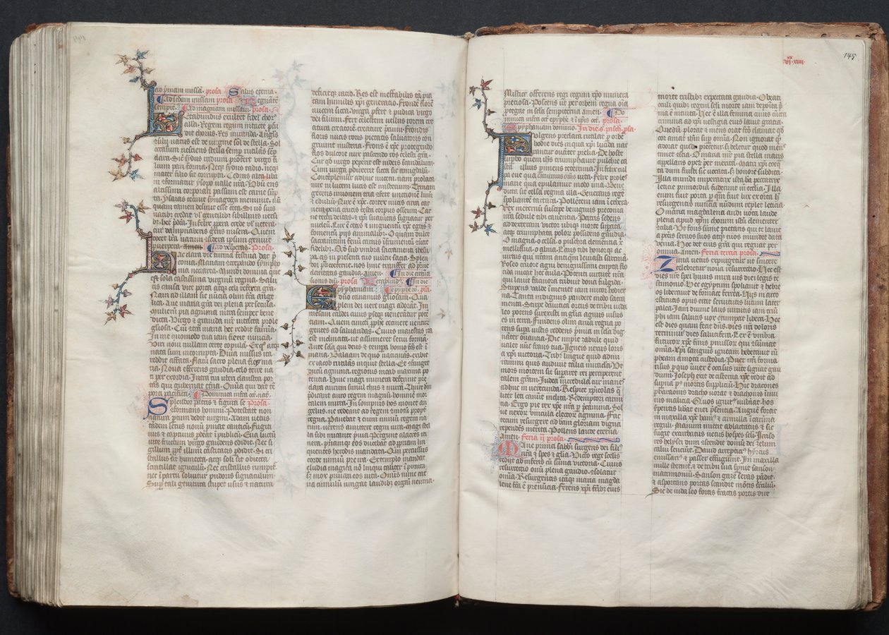 Il Messale di Gotha: Fol. 144v, Testo, ca. 1375 da Master of the Boqueteaux