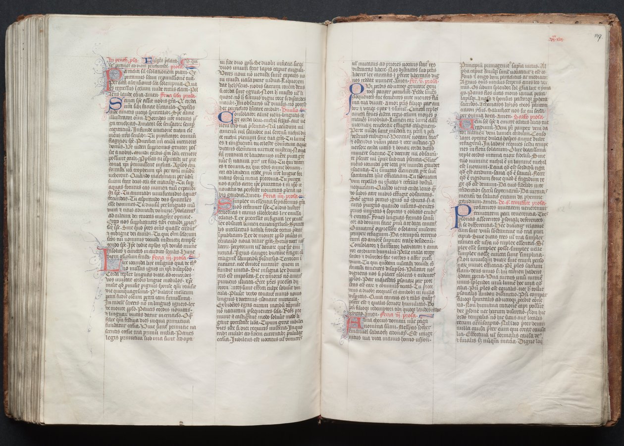 Il Messale di Gotha: Fol. 146v, Testo, c. 1375 da Master of the Boqueteaux