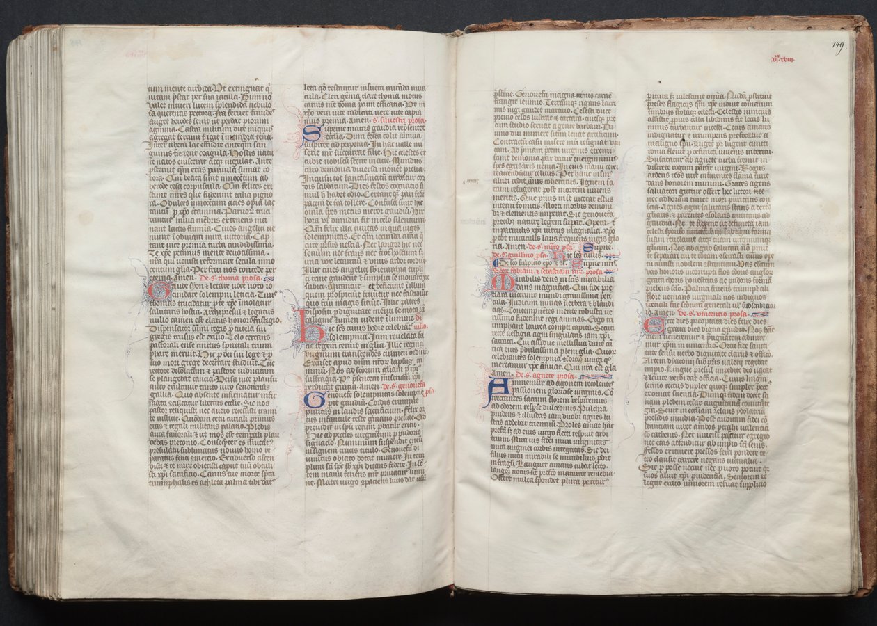 Il Messale di Gotha: Fol. 149r, Testo da Master of the Boqueteaux
