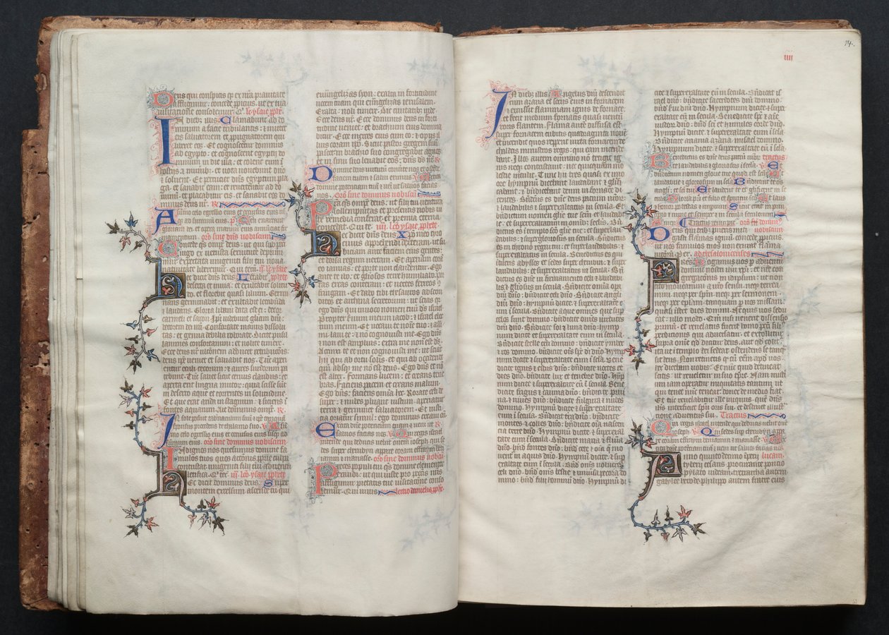 Il Messale di Gotha: Fol. 14r, Testo, c. 1375 da Master of the Boqueteaux