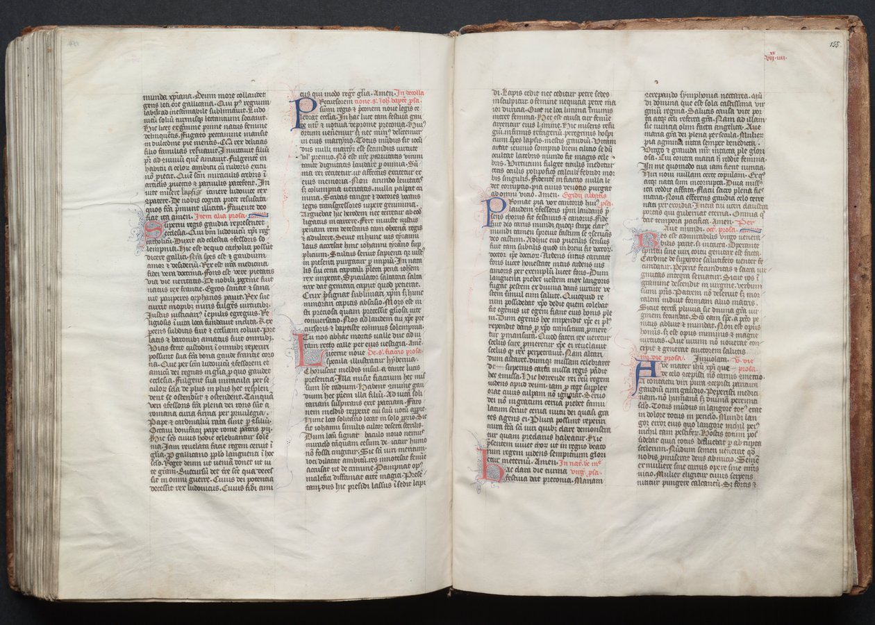 Il Messale di Gotha: Fol. 155r, Testo da Master of the Boqueteaux