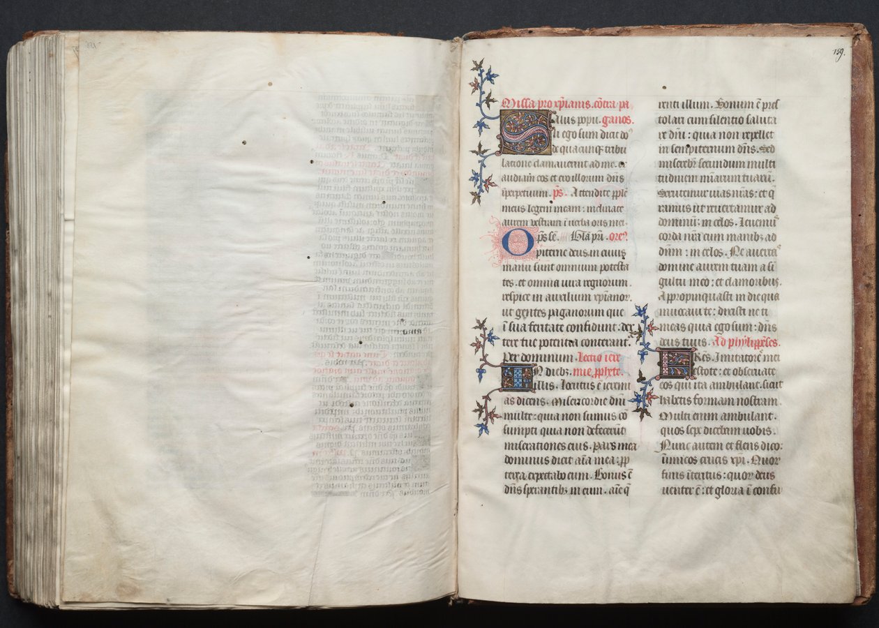 Il Messale di Gotha: Fol. 158v, Testo, c. 1375 da Master of the Boqueteaux