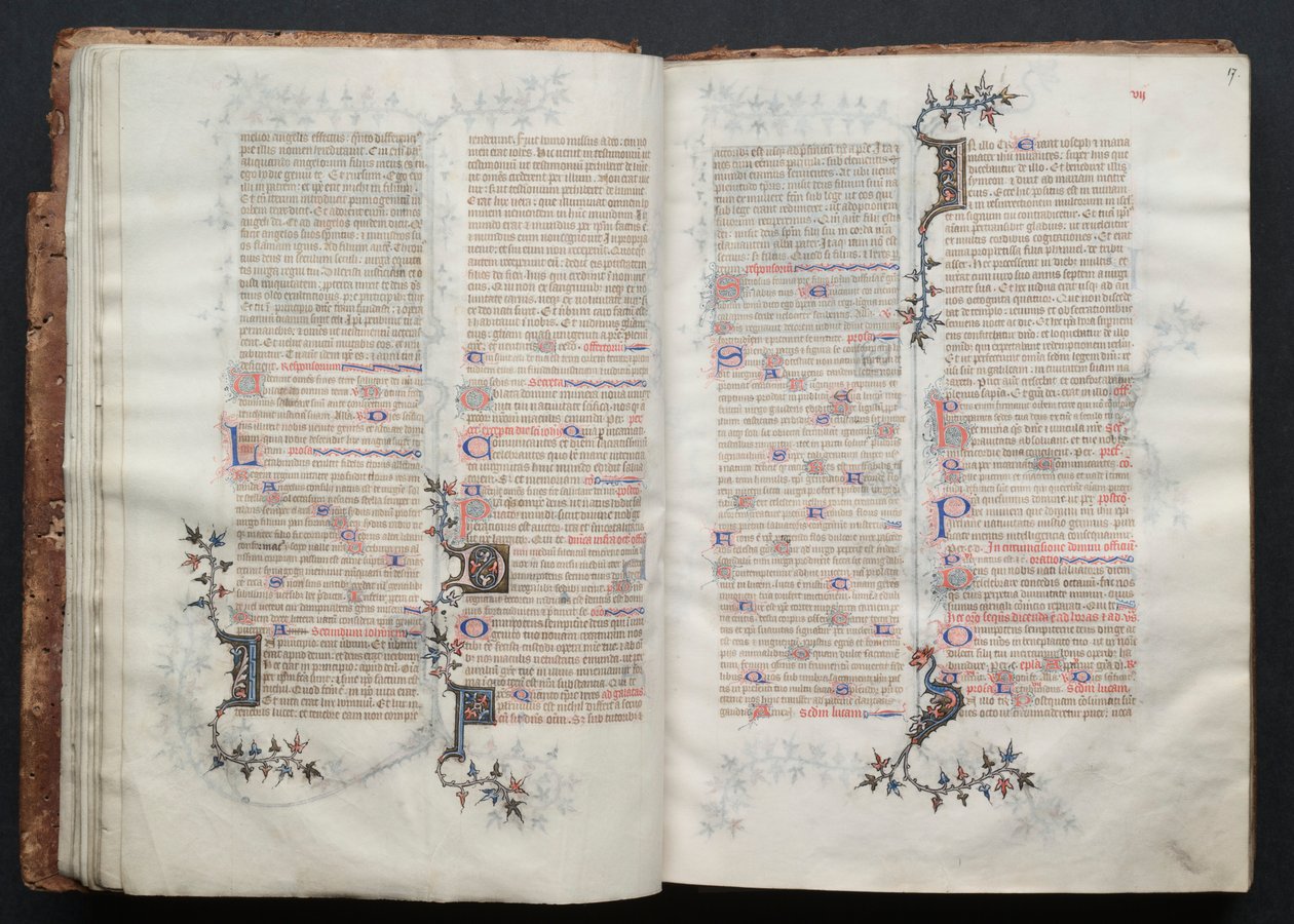 Il Messale di Gotha: Fol. 17r, Testo, ca. 1375 da Master of the Boqueteaux