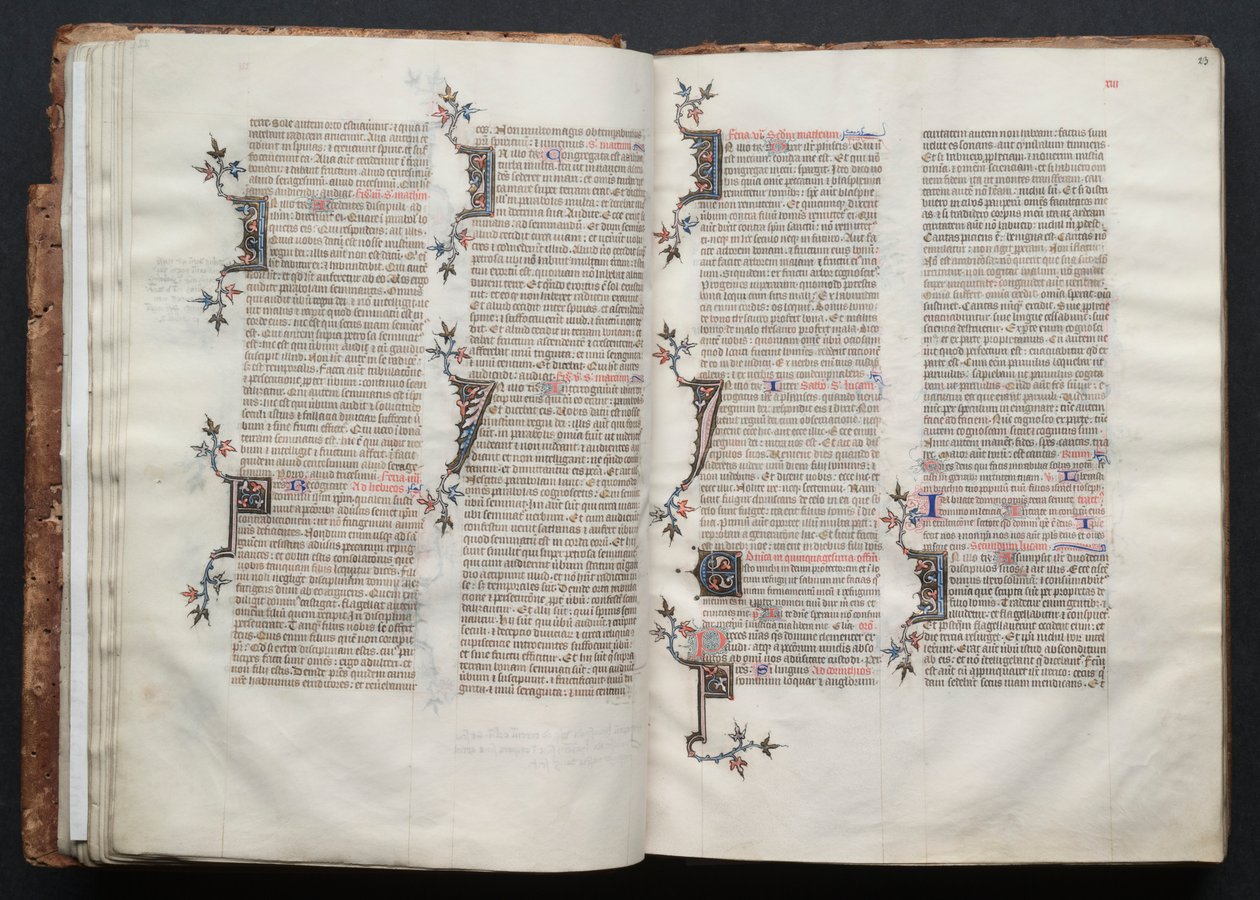 Il Messale di Gotha: Fol. 23r, Testo, c. 1375 da Master of the Boqueteaux