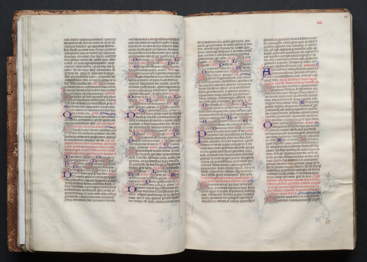 Il Messale di Gotha: Fol. 23v, Testo, ca. 1375 da Master of the Boqueteaux