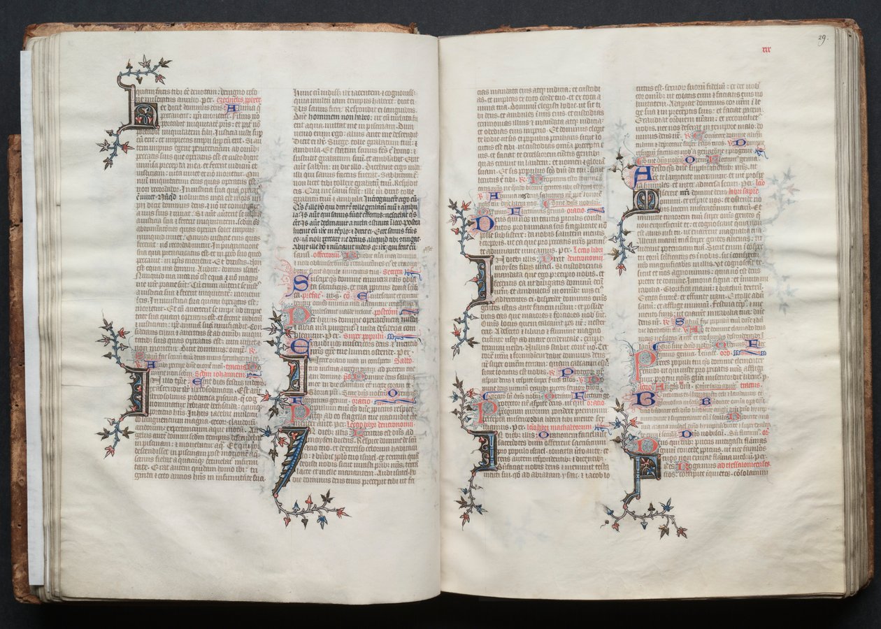 Il Messale di Gotha: Fol. 29r, Testo da Master of the Boqueteaux