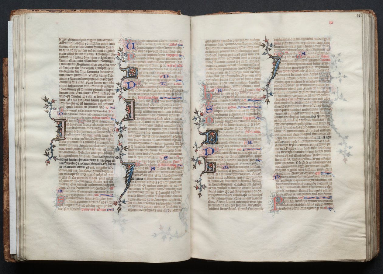 Il Messale di Gotha: Fol. 30v, Testo, c. 1375 da Master of the Boqueteaux