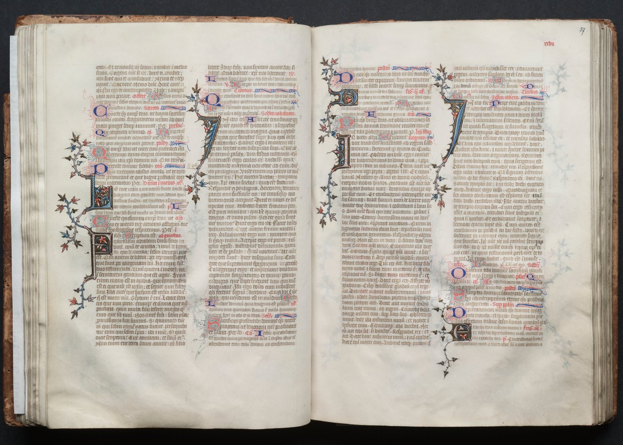 Il Messale di Gotha: Fol. 36v, Testo da Master of the Boqueteaux