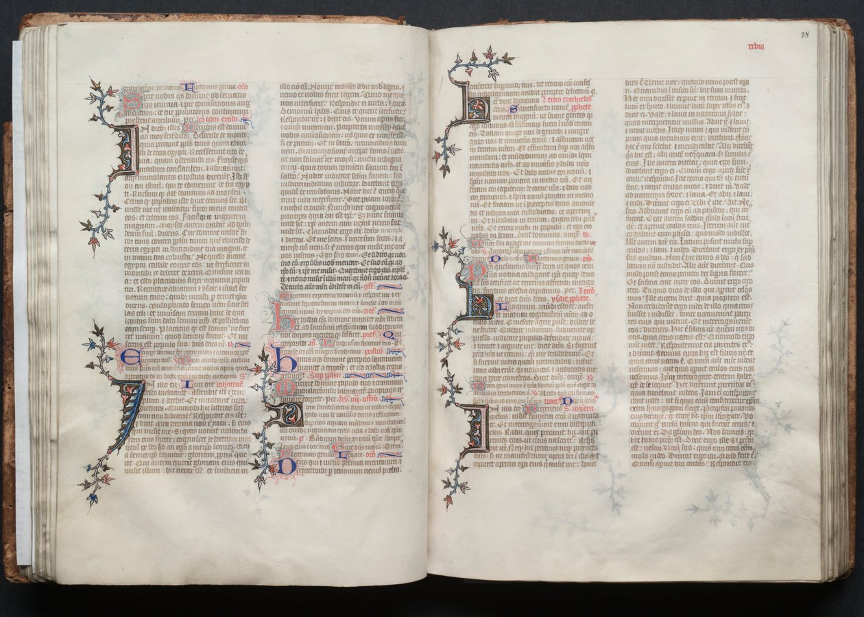 Il Messale di Gotha: Fol. 38r, Testo, c. 1375 da Master of the Boqueteaux