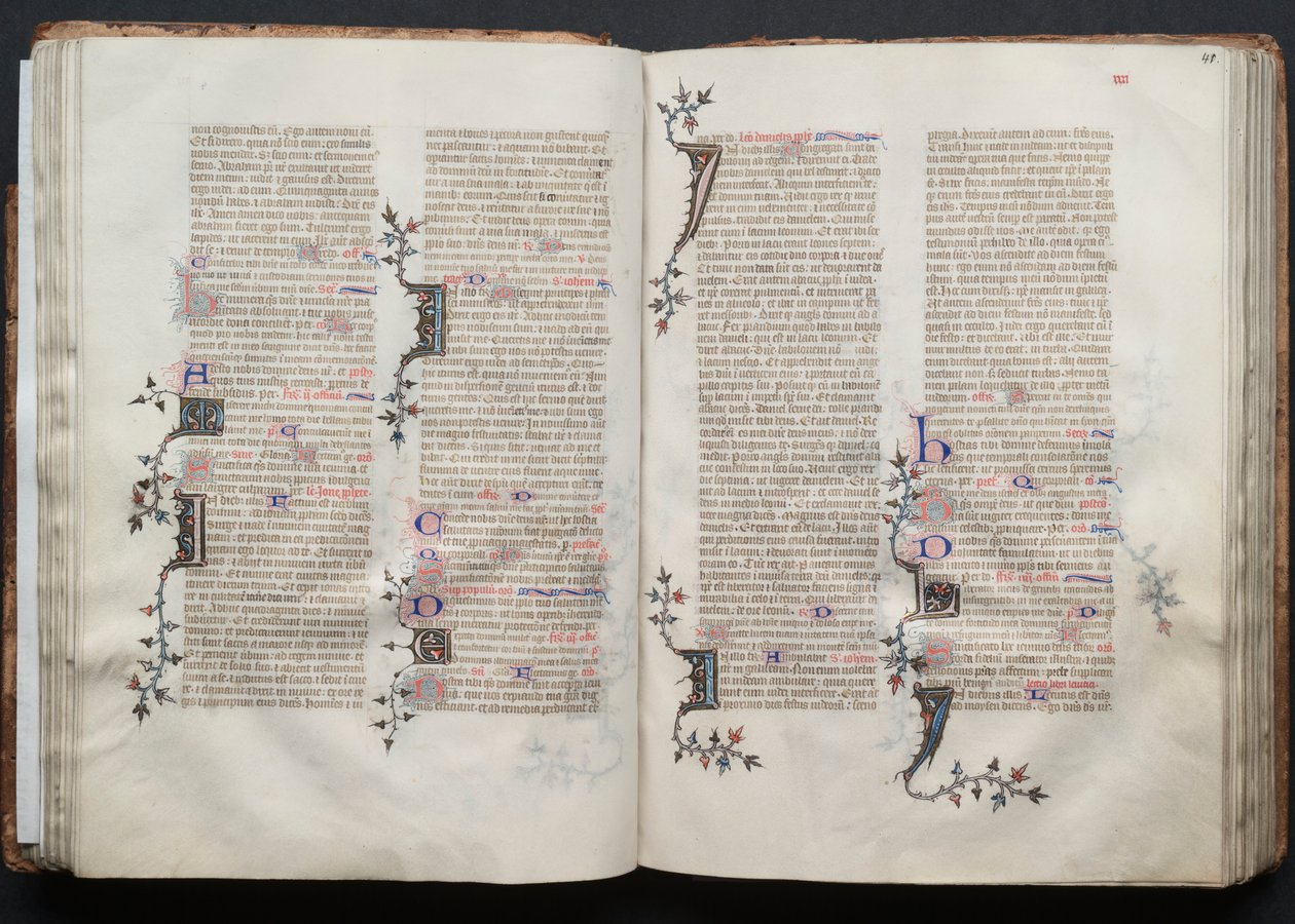 Il Messale di Gotha: Fol. 41r, Testo, c. 1375 da Master of the Boqueteaux