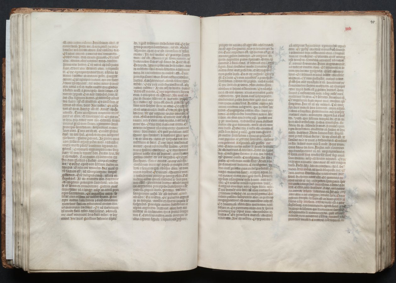 Il Messale di Gotha: Fol. 45r, Testo, c. 1375 da Master of the Boqueteaux