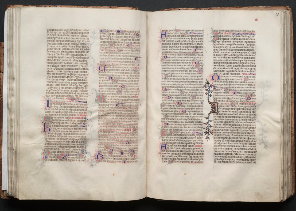 Il Messale di Gotha: Fol. 51r, Testo da Master of the Boqueteaux