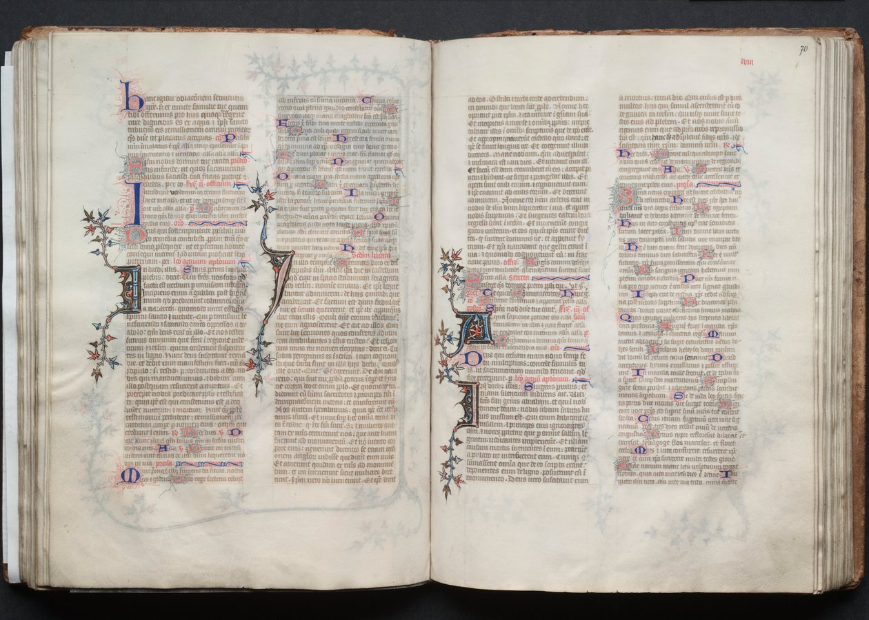 Il Messale di Gotha: Fol. 70r, Testo da Master of the Boqueteaux