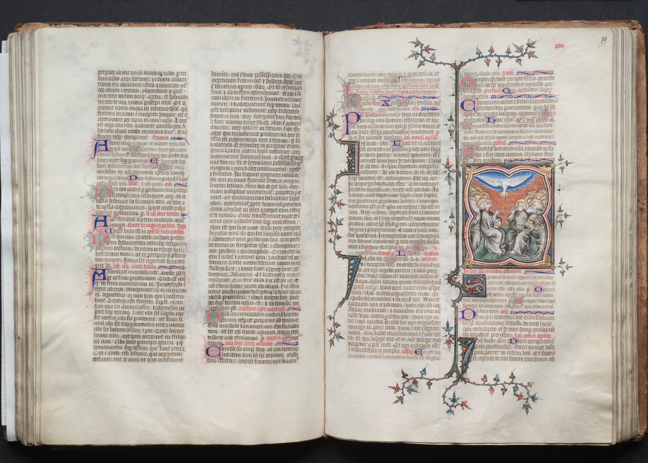 Il Messale di Gotha: Fol 79r, La Pentecoste, c. 1375