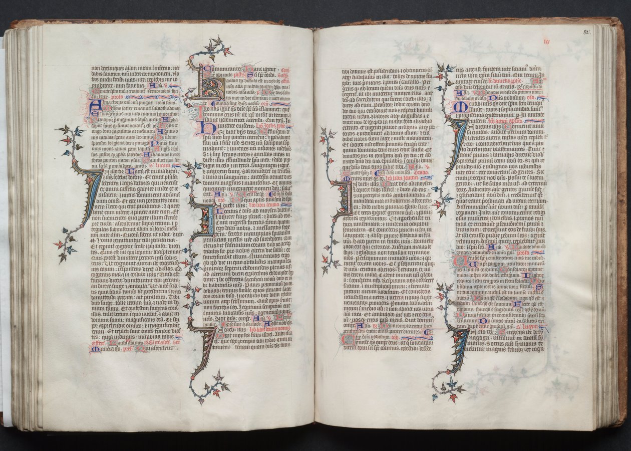 Il Messale di Gotha: Fol. 82r, Testo, c. 1375 da Master of the Boqueteaux