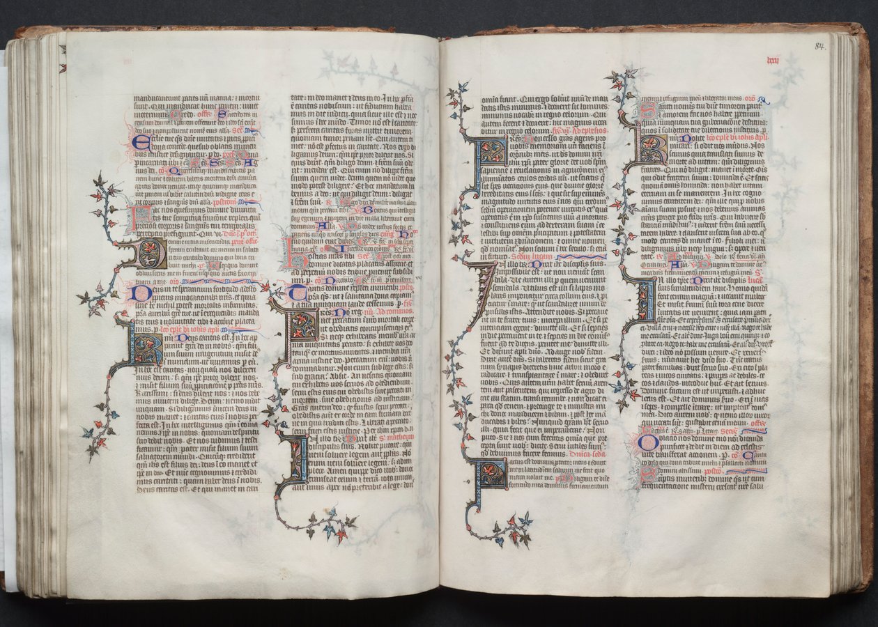 Il Messale di Gotha: Fol. 83v, Testo, c. 1375 da Master of the Boqueteaux