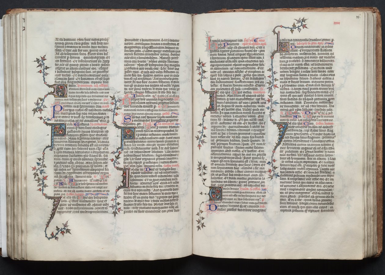 Il Messale di Gotha: Fol. 85v, Testo, c. 1375 da Master of the Boqueteaux