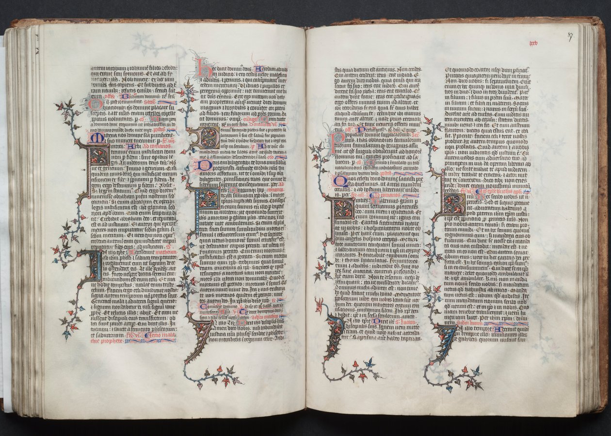 Il Messale di Gotha: Fol. 87r, Testo da Master of the Boqueteaux