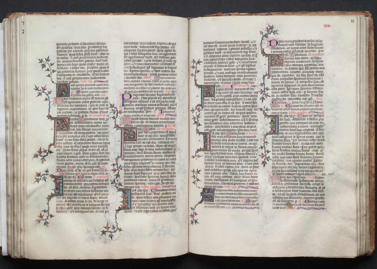 Il Messale di Gotha: Fol. 88r, Testo, c. 1375 da Master of the Boqueteaux