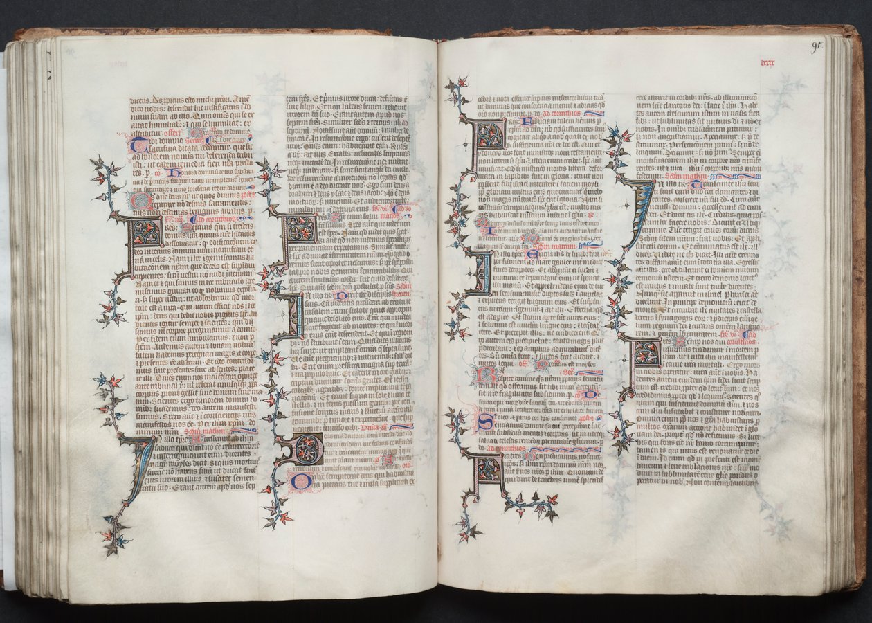 Il Messale di Gotha: Fol. 90v, Testo da Master of the Boqueteaux
