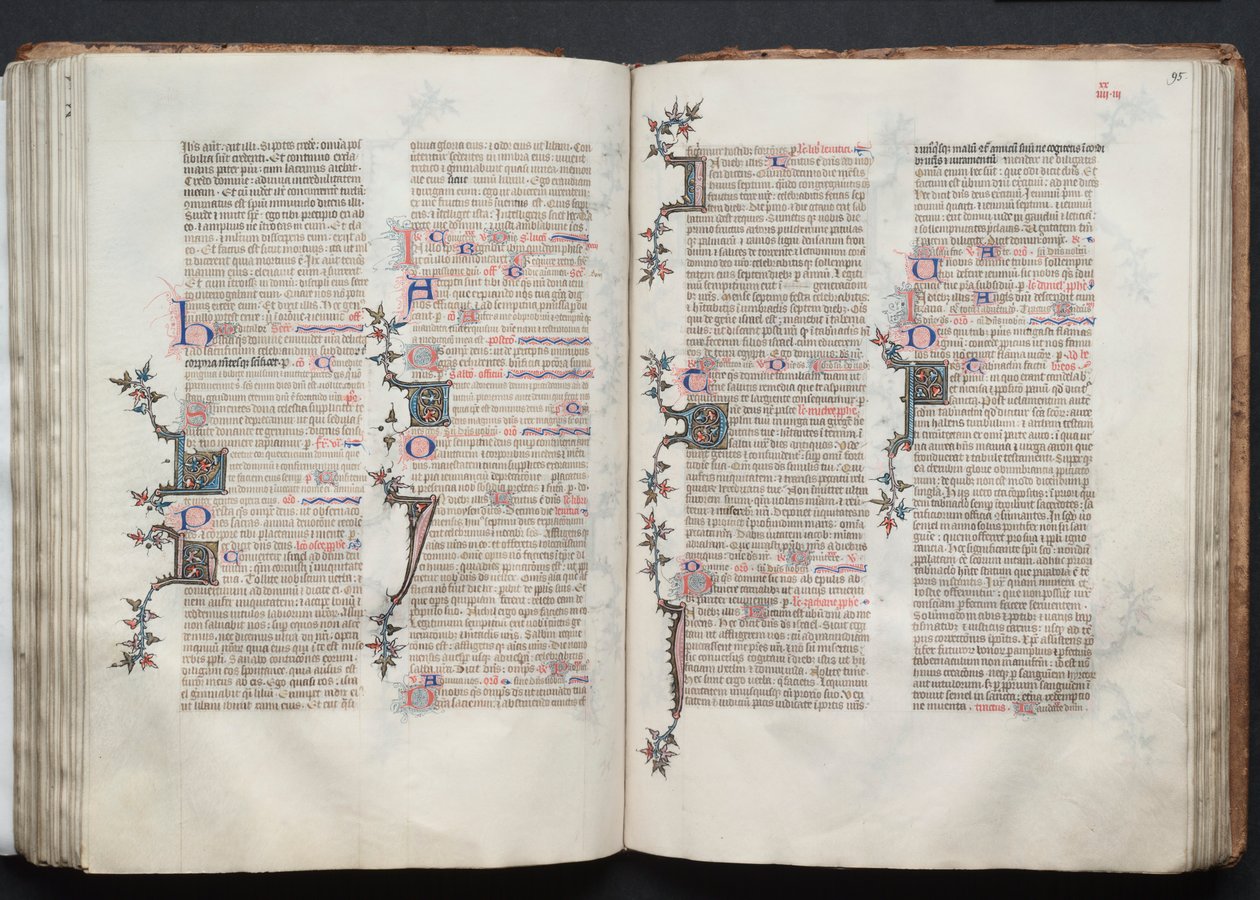 Il Messale di Gotha: Fol. 95r, Testo, c. 1375 da Master of the Boqueteaux