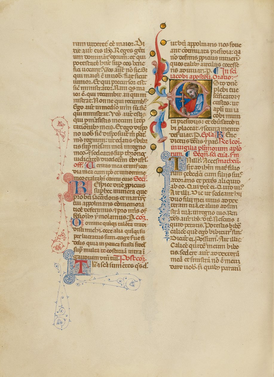 Iniziale E: San Giacomo Maggiore da Master of the Brussels Initials