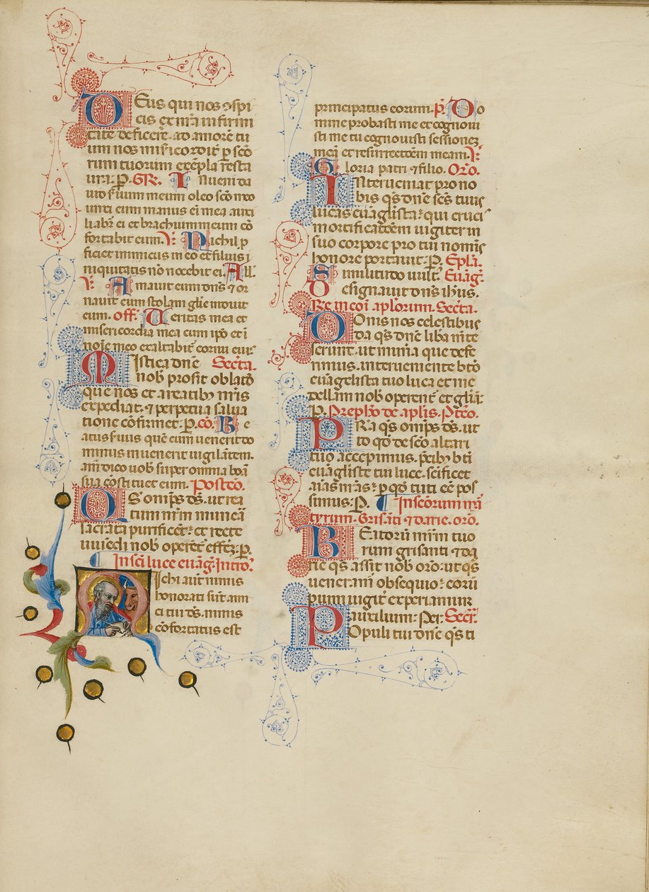 Iniziale M: San Luca da Master of the Brussels Initials