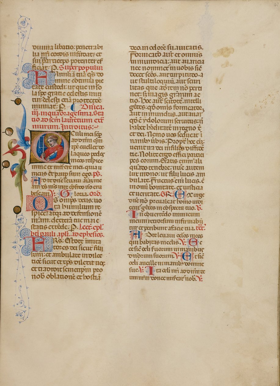 O iniziale: San Lorenzo da Master of the Brussels Initials
