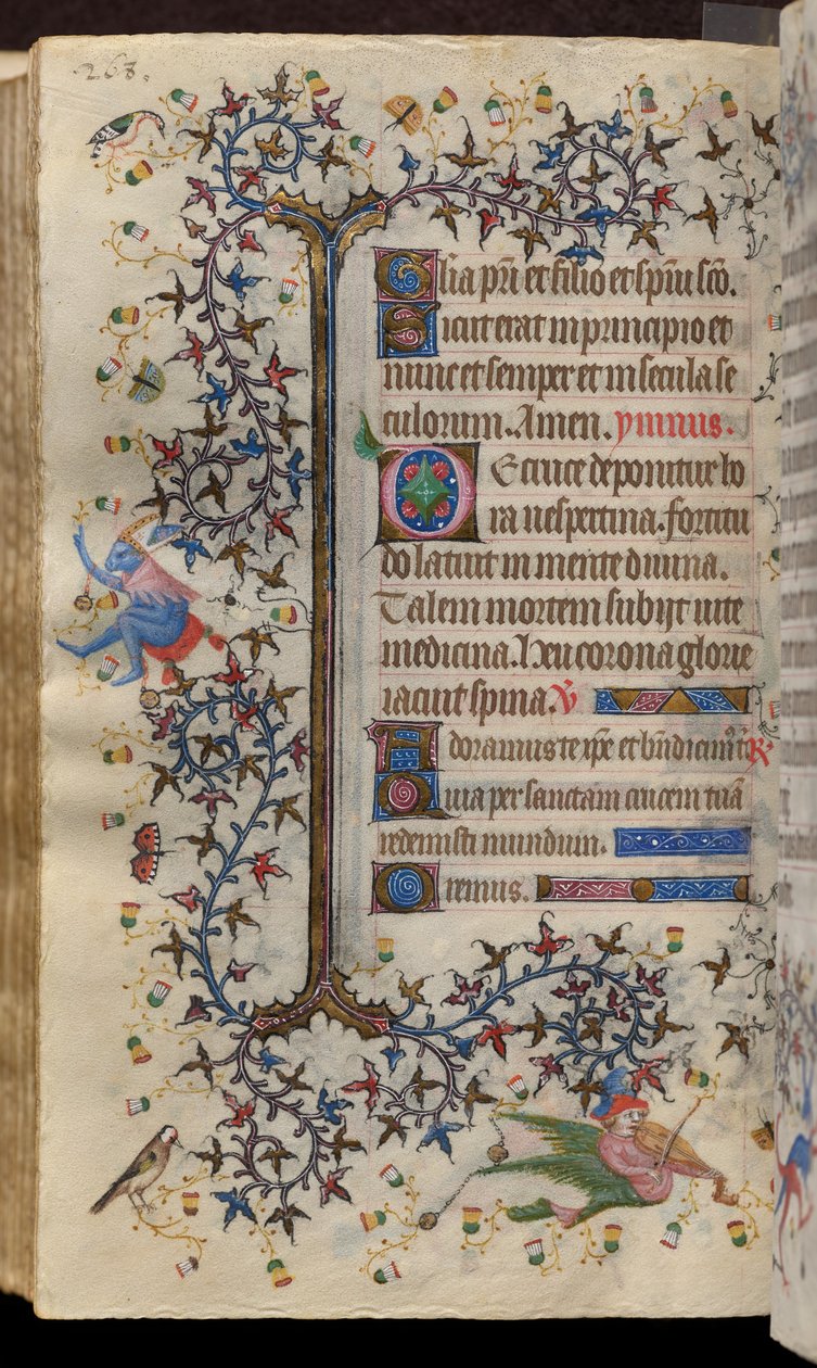 Ore di Carlo il Nobile, re di Navarra (1361-1425): fol. 134v, Testo da Master of the Brussels Initials and Associates
