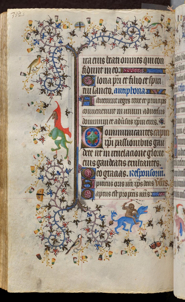 Ore di Carlo il Nobile, re di Navarra (1361-1425): fol. 171v, Testo da Master of the Brussels Initials and Associates
