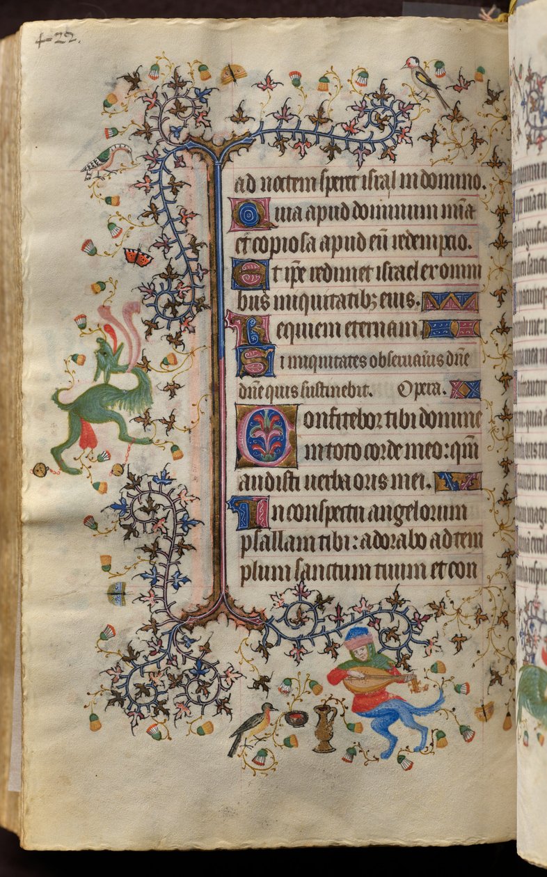 Ore di Carlo il Nobile, re di Navarra (1361-1425): fol. 205v, Testo da Master of the Brussels Initials and Associates