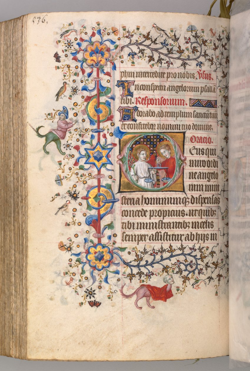 Ore di Carlo il Nobile, re di Navarra (1361-1425): fol. 262v, Testo da Master of the Brussels Initials and Associates