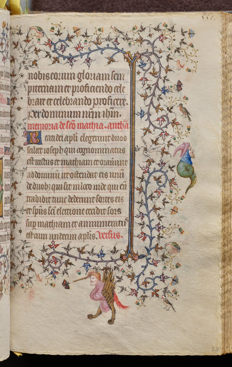 Ore di Carlo il Nobile, re di Navarra (1361-1425): fol. 270r, Testo da Master of the Brussels Initials and Associates