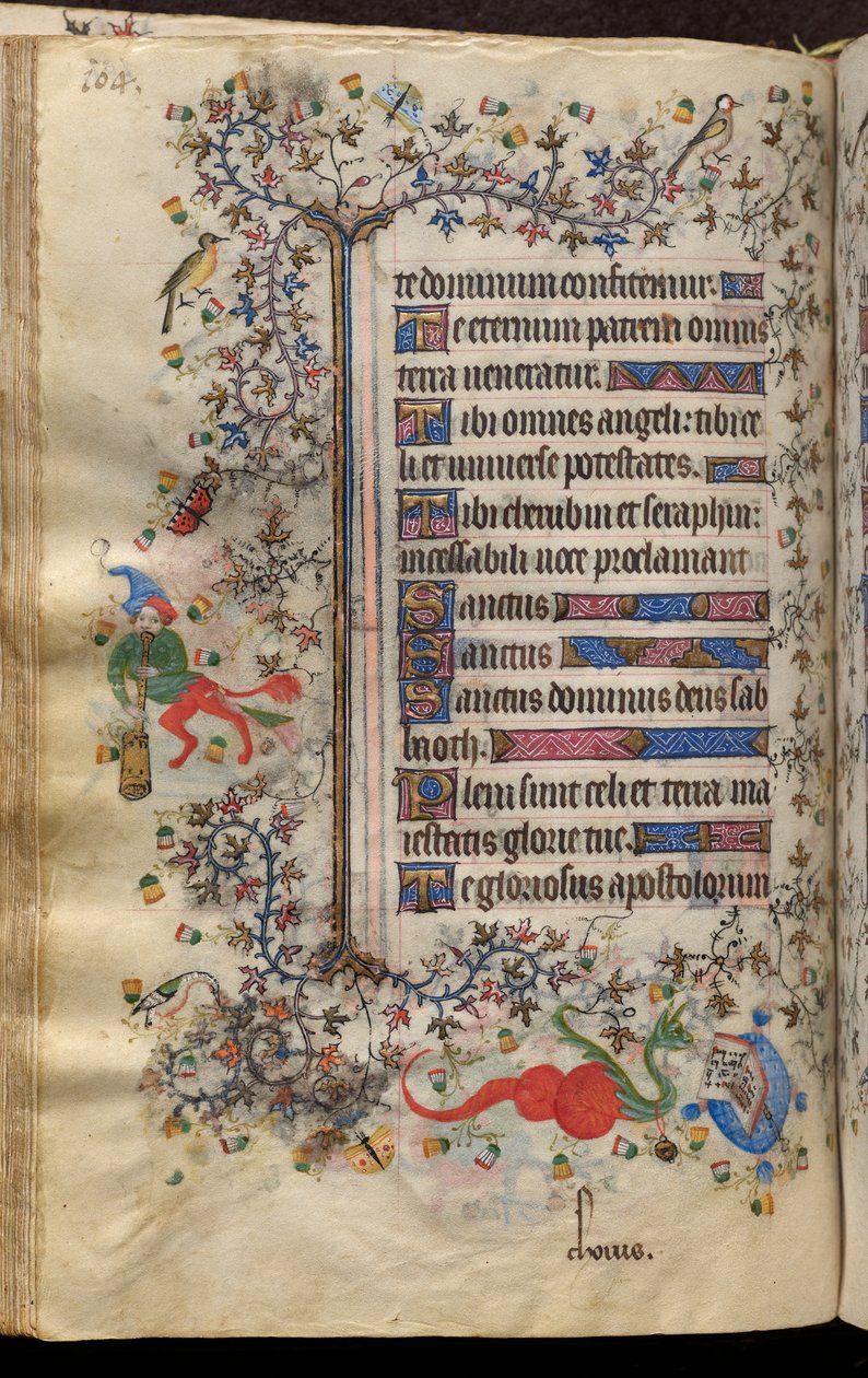 Ore di Carlo il Nobile, re di Navarra (1361-1425): fol. 52v, Testo da Master of the Brussels Initials and Associates