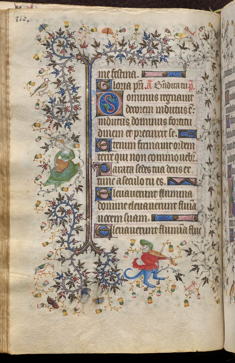 Ore di Carlo il Nobile, re di Navarra (1361-1425): fol. 55v, Testo da Master of the Brussels Initials and Associates