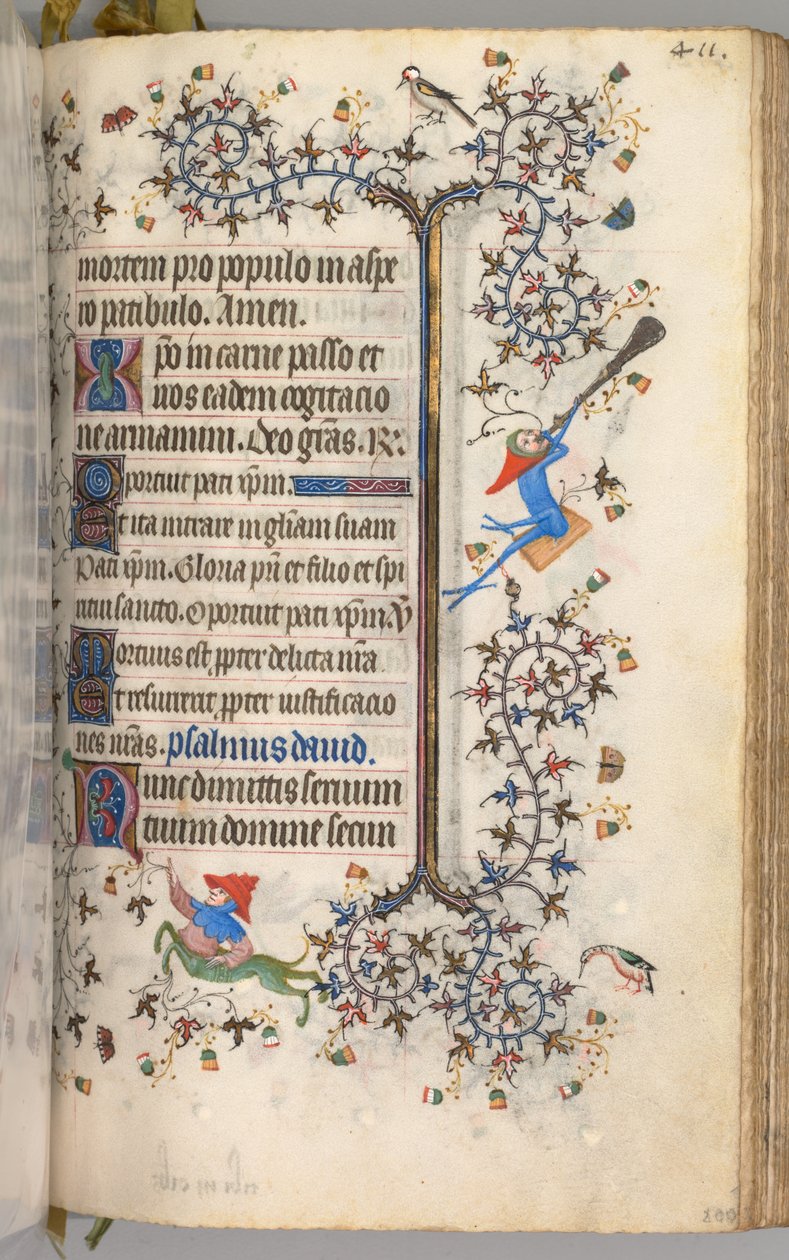 Ore di Carlo il Nobile, Re di Navarra 1361-1425: fol. 200r, Testo, c. 1405 da Master of the Brussels Initials and Associates