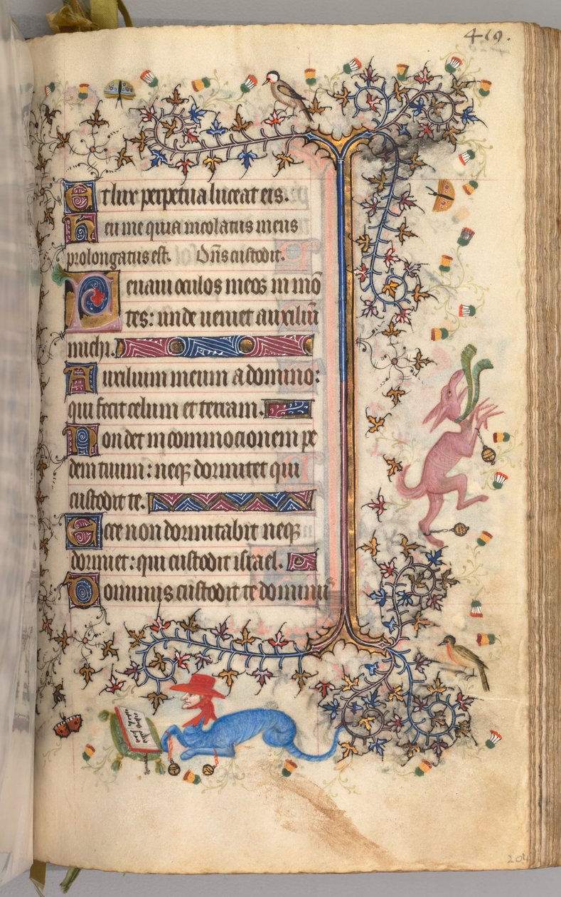 Ore di Carlo il Nobile, Re di Navarra 1361-1425: fol. 204r, Testo, c. 1405 da Master of the Brussels Initials and Associates