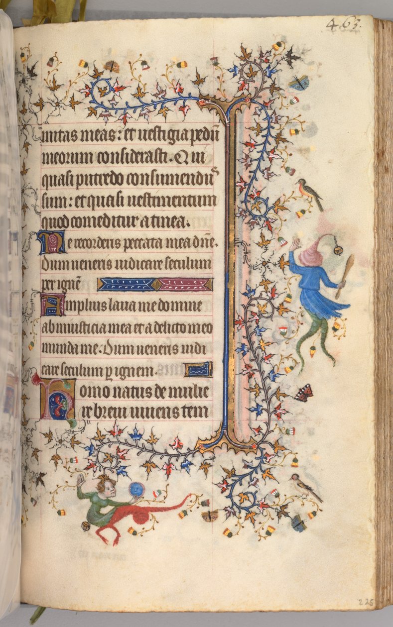 Ore di Carlo il Nobile, Re di Navarra 1361-1425: fol. 226r, Testo, c. 1405 da Master of the Brussels Initials and Associates