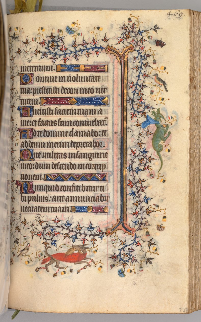 Ore di Carlo il Nobile, Re di Navarra 1361-1425: fol. 229r, Testo, c. 1405 da Master of the Brussels Initials and Associates