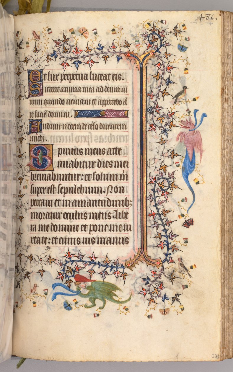 Ore di Carlo il Nobile, Re di Navarra 1361-1425: fol. 234r, Testo, c. 1405 da Master of the Brussels Initials and Associates