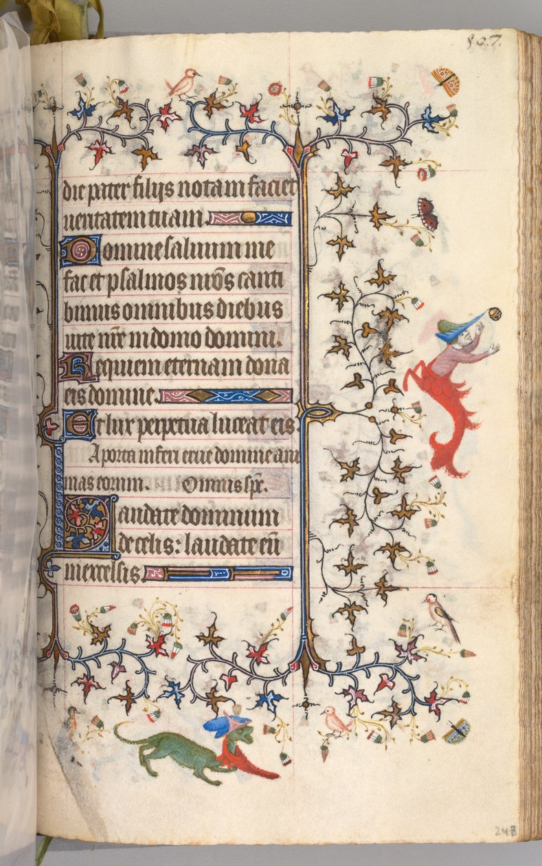 Ore di Carlo il Nobile, Re di Navarra 1361-1425: fol. 248r, Testo, c. 1405 da Master of the Brussels Initials and Associates
