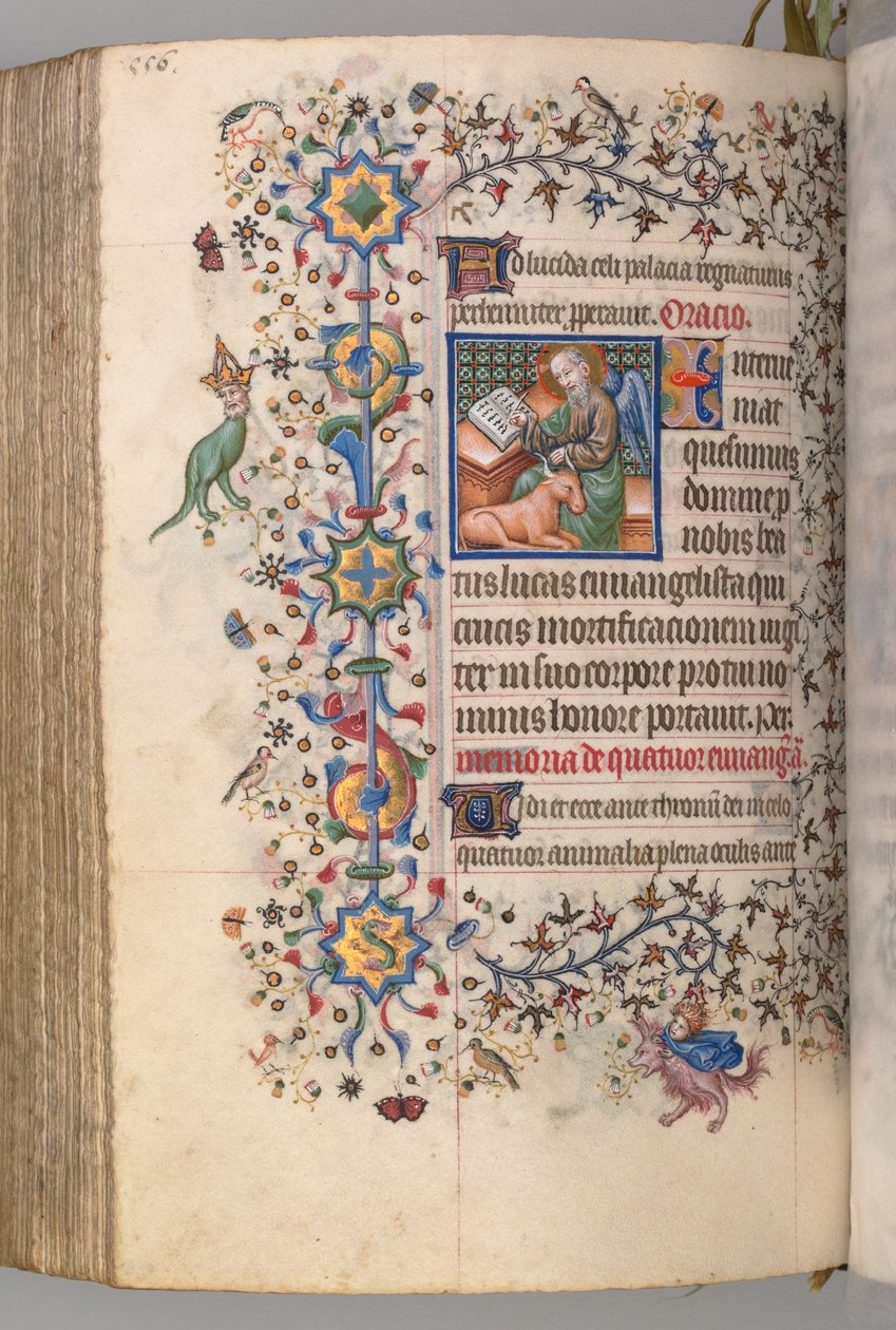 Ore di Carlo il Nobile, Re di Navarra 1361-1425, fol. 272v, San Luca, c. 1405 da Master of the Brussels Initials and Associates