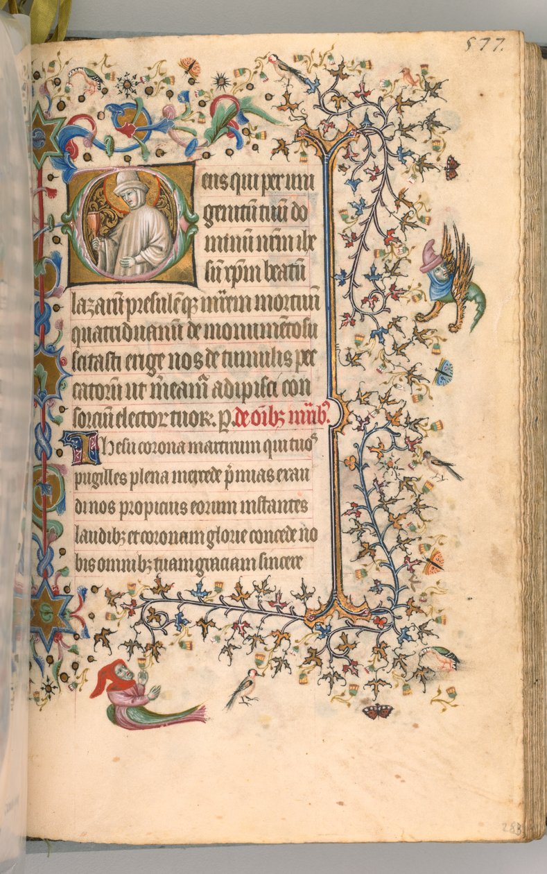 Ore di Carlo il Nobile, Re di Navarra, fol. 283r, San Lazzaro da Master of the Brussels Initials and Associates