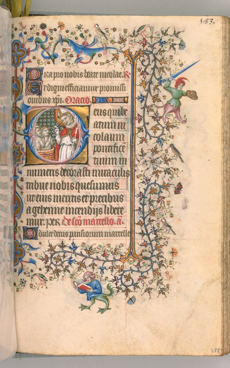 Ore di Carlo il Nobile, re di Navarra 1361-1425, fol. 2865r, San Nicola, c. 1405 da Master of the Brussels Initials and Associates