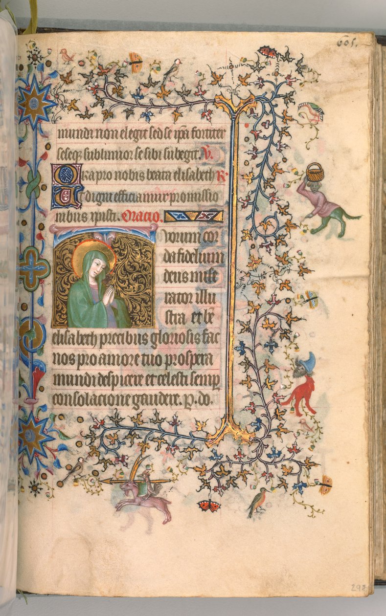 Ore di Carlo il Nobile, re di Navarra, fol. 297r, Santa Elisabetta da Master of the Brussels Initials and Associates